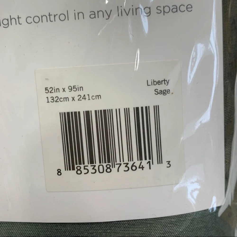 ECLIPSE Liberty Sage Green Light Filtering Sheer Curtain Panel 52 x 95 NEW NWT